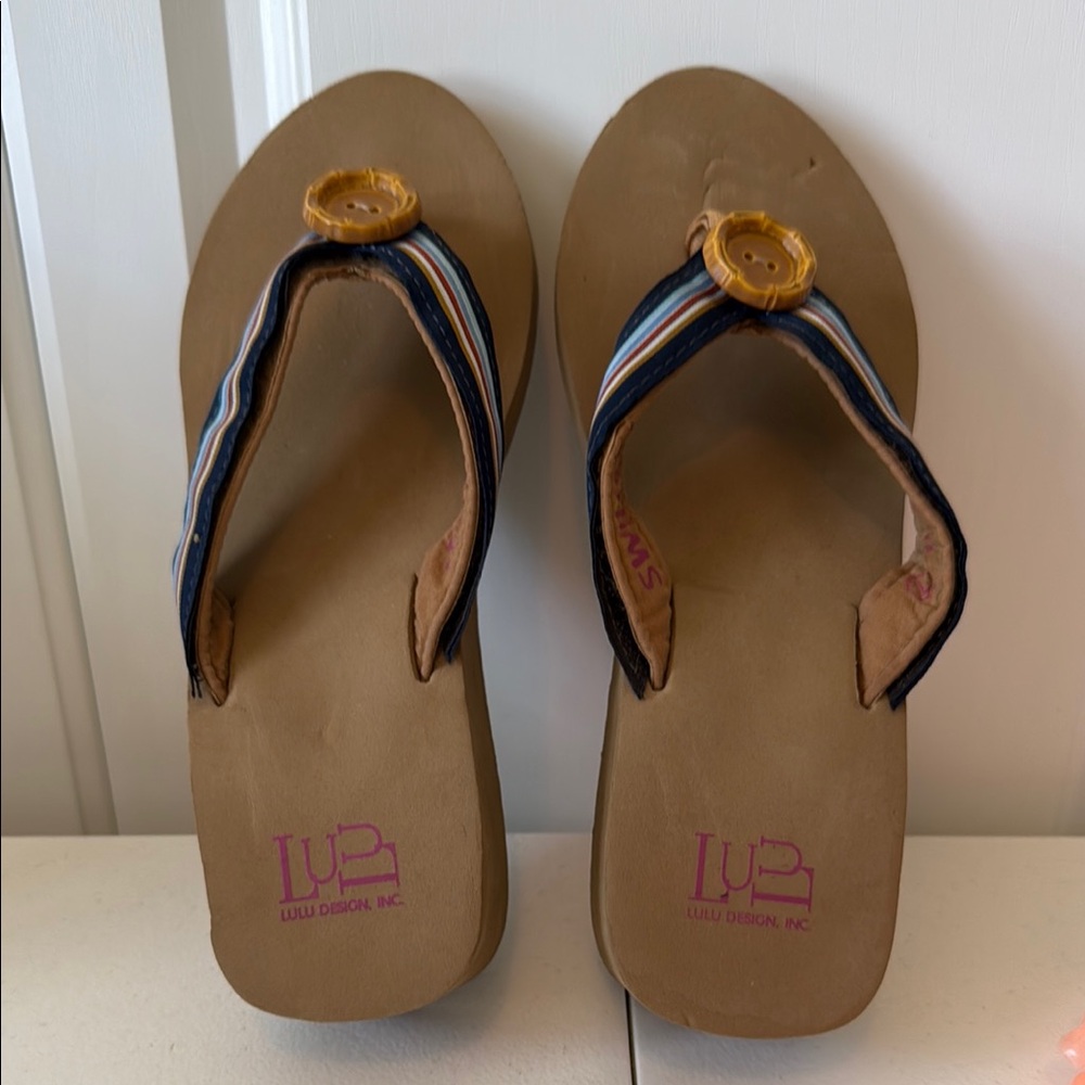 LINDSAY PHILLIPS LULU SWITCHFLOPS WEDGE HEEL SANDALS (sz 7). ADDITIONAL STRAPS - Picture 7 of 9